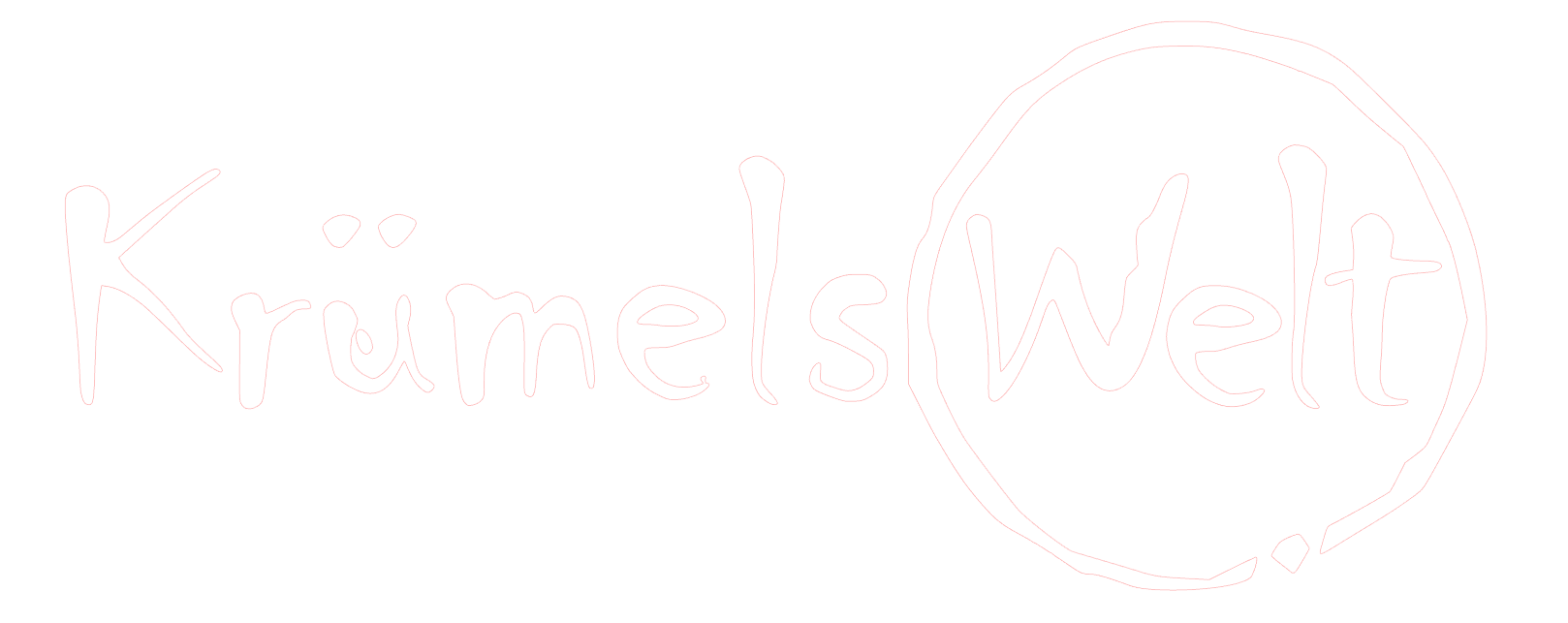 Krümels Welt Logo (invertiert)